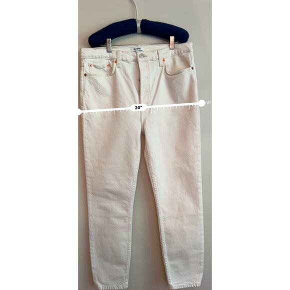 RE/DONE Orginal retro  90s High Rise Ankle Crop in Vintage White 31 (US L 8/10) - Picture 5 of 10